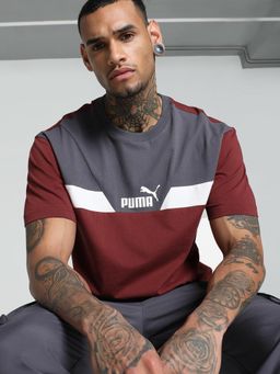Puma - POWER Colourblock Mens Relaxed Fit T-shirt - Red