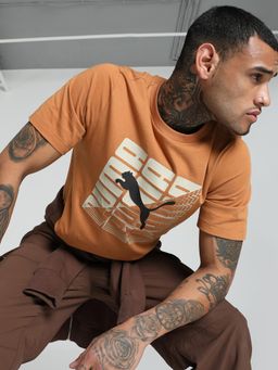 Puma - GRAPHICS Mens T-shirt - Beige