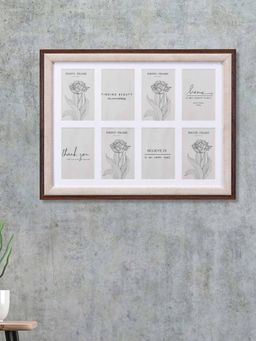 At Home by Nilkamal - Dual Border MDF Wall Mounted Photo Frame (Beige, 4 x 6 Inch)