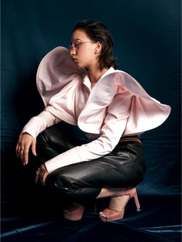 Prot Official - Women Polyester Solid Pink Shirt