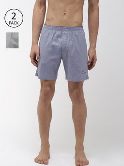 Levi's - Men Soft Cotton 300 Ls Solid Woven Boxer Shorts With Pockets (pack Of 2) Multi-Color