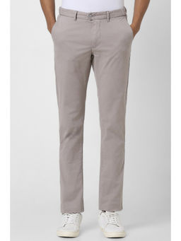 Van Heusen - Men Grey Solid Slim Fit Trouser