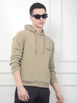 CRIMSOUNE CLUB - Men Beige Hooded Neck Hoodie