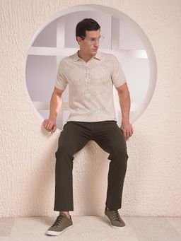 CRIMSOUNE CLUB - Men's Brown Stylish Trousers