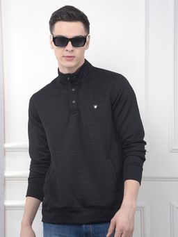 CRIMSOUNE CLUB - Men Black Jacquard Sweatshirt