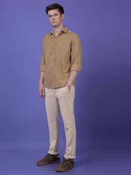 CRIMSOUNE CLUB - Men's Knitted Beige Trousers