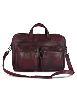 ABELARDO DE MODA - Burgundy Solid Messenger Bag and Detachable Strap