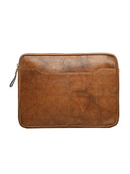 ABELARDO DE MODA - Tan Solid Laptop Sleeve