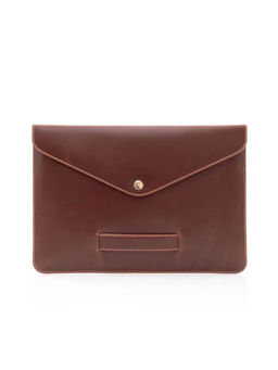 ABELARDO DE MODA - Brown Solid Laptop Sleeve