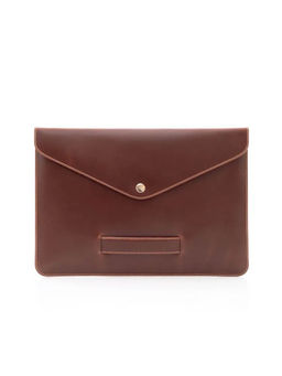 ABELARDO DE MODA - Brown Solid Laptop Sleeve