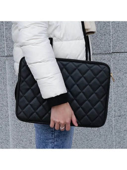 ABELARDO DE MODA - Black Textured Laptop Sleeve