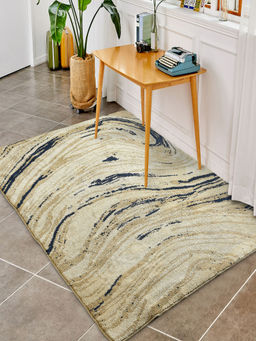 Saral Home - Beige Microfiber Carpet -120x180 cm