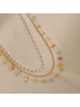 Palmonas - Rainbow of Gems Layered Necklace for Womens Waterproof & Anti-Tarnish