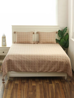 PLUCHI - Tartan Check Cotton Polyester Filled Bedcover with 2 Pillow Covers (King)