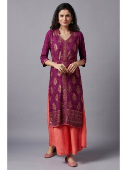 Aurelia - Purple Festive Ethnic Kurta