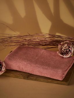 Fabindia - Pink Sancha Woven Pile Cotton Towel