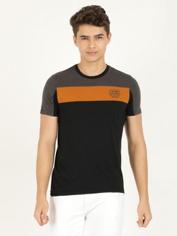 Wrangler - Men Graphic Print Black T-Shirt (Regular)