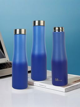 The Better Home - Blue Ombre Stainless Steel Water Bottles (Pack Of 3)