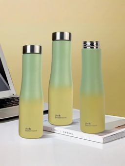 The Better Home - Multi-Color Splash Stainless Steel Water Bottles (Pack Of 3)