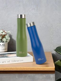 The Better Home - Multi-Color Splash Stainless Steel Water Bottles (Pack Of 2)