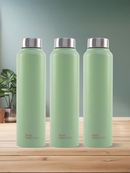 The Better Home - Green Stainless Steel Water Bottle (Pack Of 3)