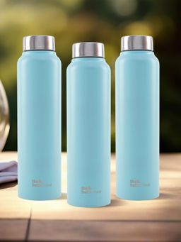 The Better Home - Blue Stainless Steel Water Bottle (Pack Of 3)