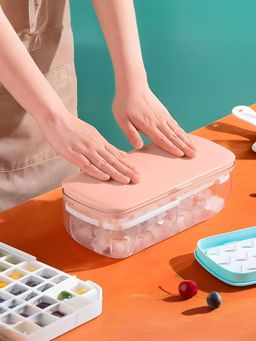 The Better Home - Pink Tbh Ice Cube Tray with Scoops with Scoop