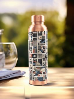The Better Home - Geometric Copper Water Bottle