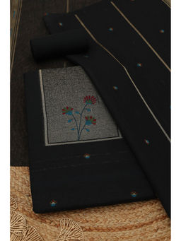 Soch - Black Floral Woven Unstitched Kurta with Bottom and Dupatta