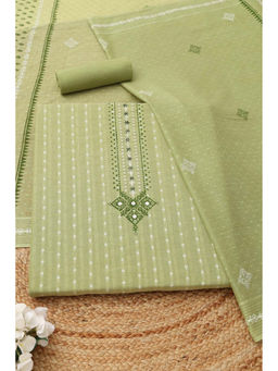 Soch - Green Printed Unstitched Kurta with Bottom and Dupatta