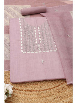 Soch - Lavender Embellished Unstitched Kurta with Bottom and Dupatta