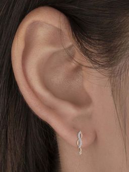 DISHIS - 14K Bis Hallmark Rose Gold & Diamond Earrings