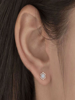 DISHIS - 18K Bis Hallmark Rose Gold & Diamond Earrings