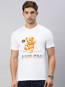 Classic Polo - Men Printed White T-Shirt