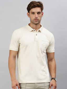 Classic Polo - Men Cream Polo T-Shirt