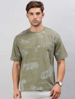 Classic Polo - Men Printed Green T-Shirt