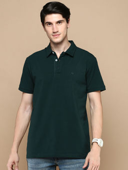Classic Polo - Men Green Solid Polo T-Shirt