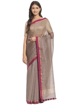 Fabindia - Cotton Silk Woven Sari without Blouse