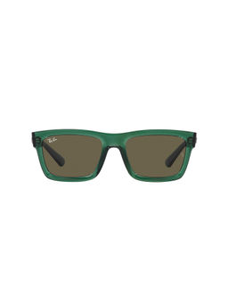 Ray-Ban - Transparent Green Sunglasses 0RB4396 Rectangle Green Frame Brown Lens (54)