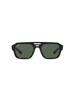 Ray-Ban - Black Sunglasses 0RB4397 Irregular Black Frame Green Lens (54)