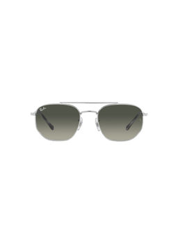 Ray-Ban - Silver Sunglasses 0RB3707 Irregular Silver Frame Grey Lens (57)