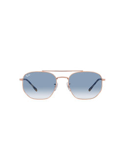 Ray-Ban - Rose Gold Sunglasses 0RB3707 Irregular Rose Gold Frame Blue Lens (57)