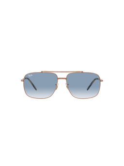 Ray-Ban - Rose Gold Sunglasses 0RB3796 Pillow Rose Gold Frame Blue Lens (59)
