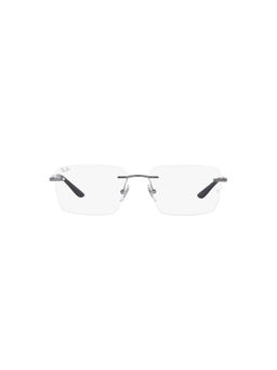 Ray-Ban - Vista 0RX6506I Rectangle Gunmetal Frame -Clear Lens (55)