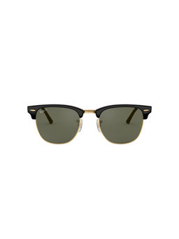 Ray-Ban - Black Sunglasses 0RB3016 Square Black Frame Green Lens (55)