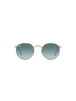 Ray-Ban - Gold Sunglasses 0RB3447 Round Gold Frame Blue Lens (50)