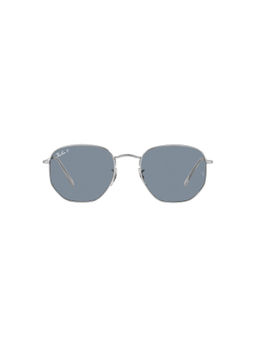 Ray-Ban - Silver Sunglasses 0RB3548N Irregular Silver Frame Blue Lens (54)