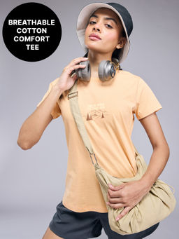 Kica - Regular Fit Everyday Cotton Top-KIC013 Orange