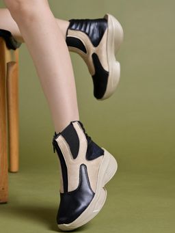 Shoetopia - Ankle Top Smart Casual Black Boots for Girls