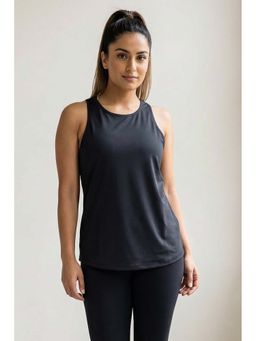 Zivame - Black Solid Relaxed Tank Top